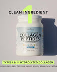 AMANDEAN Collagen Peptides Powder (17.6oz). Grass-Fed Hydrolyzed Protein Supplement. Promotes Healthy Joints, Skin, Hair, Nails. Unflavored & Easy to Mix.