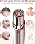 Hair Removal Device, Facial Hair Removal for Women- Gurelax Womens Hair Remover Painless Face Hair Removal/Shavers for Chin Upper Lip Peach Fuzz-Included 4 x Replacement Heads