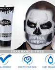 MEICOLY Light Grey Cream Face Body Paint,2.37Oz Large Tube Face Paint Zombie Makeup for Adults and Kids,Professional Face Painting for Halloween SFX Grayscale Homestuck Cosplay Makeup