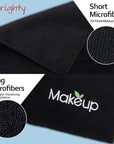 Orighty Makeup Remover Wash Cloths - Super Soft & Quick Dry Microfiber Face Towel, Absorbent Washcloths for Cleansing, Fingertip Face Towels for Makeup Removal, 13 x 13 inch, Pack of 12, Black