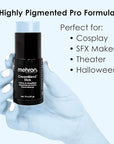 Mehron Makeup CreamBlend Stick | Face Paint, Body Paint, & Foundation Cream Makeup | Perfect for Halloween .75 oz (21 g) (Pastel Blue)