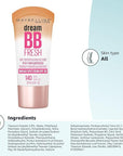 Maybelline Dream Fresh Skin Hydrating BB Cream, 8-in-1 Fl Oz