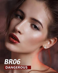 MAKI YIKA 3Pc Metallic Lipstick for Women, Red Pink Brown Glitter, Long Lasting, Full-Coverage Liquid Lip Gloss