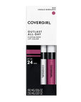 COVERGIRL Outlast All-Day Lip Color Custom Reds, Unique Burgundy , 2 Piece Set