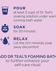 Dr Teal's Epsom Salt Magnesium Soak, Black Elderberry with Vitamin D, 3 lbs (Pack of 4)