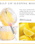 2Pc Jelly Lip Mask Overnight,Fruity Lemon Collagen-Lemon