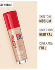Rimmel London Lasting Finish 25HR - 200 Soft Coverage, Waterproof, 1oz