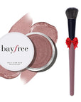 Multi Cream Blush & Blush Brush Set, Korean Makeup Blush for Cheeks, Multi-Use Face Balm, Lightweight & Hydrating, Blendable Color, Non-Greasy, Soft Bristles for Radiant Finish (Nude Gardenia)