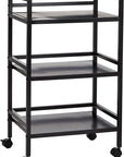 Amazon Basics 3-Tier Metal Rolling Cart, Black