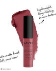 NYX PROFESSIONAL MAKEUP Soft Matte Lip Cream, Lightweight Liquid Lipstick - Budapest (Deep Mauve With Red Undertone)