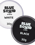 Blue Squid PRO Face Paint - Professional Water Based Single Cake Facepaint & Body Paints - SFX Makeup, Kids Adults Face Painting for Costume, Halloween, Cosplay - Classic Black & White 30g / 1oz