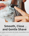 Black Safety Razor, Single Blade Razors for Men, with 10 Double Edge Blades, Long and Heavy Duty Stainless Steel Handle, Reusable Metal Eco-Friendly Razor, Plastic Free, Smooth Shave