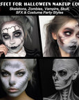 BOBISUKA Grey Face & Body Paint Stick Water-Based Washable Face Paint Makeup Stick for Halloween Skeleton, Skull, Zombie, Vampire, Cosplay, SFX, Sports Eye Black & Costume Party