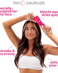 Tanceuticals Facial Self Tanner - CC Self Tanning Lotion for Face Gives Gradual & Natural Sunless Tan - Fresh Coconut Scent - Won’t Clog Pores or Cause Acne - Easy to Apply - Light Shade 1.7 oz