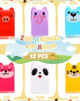 12 Pcs Farm Animals Birthday Lip