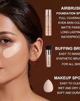 AirBrush Foundation Spray Set, Spray Foundation Makeup and Warm Honey)