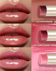 CATKIN Glossy Lip Balm 3pcs Gift Set, Ultra Hydating Glow Lip Tinted Jelly Plump Melting Balm Shea Butter Repair Soothing For Dry Lips Dewy Finished 0.12 oz 01