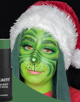 CCbeauty Witch Green Face Paint Stick, Face Painting Kit, Dark Green Cream SFX Makeup Foundation, Professional Body Paint for St. Patrick's Day, Halloween Costume Party, Grinch Hulk Monster Makeup