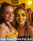 MEICOLY Yellow Face Body Paint Stick,Yellow Face Paint for Halloween Lion Tiger Cosplay Makeup,Professional SFX Makeup Face Painting for Adults and Kids,Waterproof Eye Black Stick