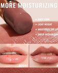 Oulac Shine Red Lipstick for Women, 2 in 1 Glossy Light Red Tinted Lip Balm, Hydrating Lipstick for Dry Lips, Moisture Shine Juicy Finish Vegan 2.2g/0.07oz (17)
