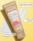 Jergens Natural Glow Self Tanner Body Lotion, Sunless Tanning, Fair to Medium Skin Tone, Daily Moisturizer with Coconut Oil, Vitamin E and Antioxidants, 7.5 Oz, Pack of 2