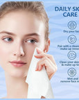Disposable Face Towels Travel, 12"×12" Extra Large Face Towelettes, Ultra Soft Facial Towels for Sensitive Skin, Makeup Remover Dry Wipes, 40 Count (2 Packs of 20)