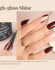 Beetles Gel Top Coat Base Coat and Cuticle Oil Set 3Pcs, No Wipe Top Gel Glossy Shine Long Lasting, Cuticle Oil Care for Dry Damaged for Stronger Nails Fall Nail Gifts For Girls