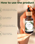 Lia Organics Hair Growth Oil - Organic, Vegan, cruelty free - Rosemary oil, castor oil, pumpkin seed oil, amla oil etc. For thick healthy hair, 1.70 Fl Oz (Pack of 1)