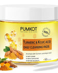 Turmeric Kojic Acid Cleansing Pads, Turmeric Face Scrub Pads Enriched with Kojic Acid, 50PCS