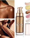 Body Shimmer Oil, Waterproof Long Lasting Moisturizing Body Bronze #03) 1oz