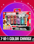 Miraculous Ladybug Cosmetic Lipstick Set - 7 Fruit Scented Color-Changing Lipsticks for Kids - Transforming Lipsticks Turn Pink - Magic Lipsticks Gift Set - Safe & Fun Makeup Kit