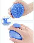HEETA Shampoo Scalp Brush Massager Hair Growth, Scalp Scrubber with Soft Silicone Bristles for Hair Growth & Dandruff Removal, Hair Brush for Scalp Exfoliator, Royal Blue