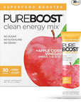 Pureboost Superfoods Clean Energy Booster with Apple Cider Vinegar. Refreshing Energy Drink Mix with 1,000 mg of ACV with The Mother. Sugar-Free, No Sucralose (Cider Crush, 30 Count)