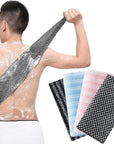 Exfoliating Shower Towel, Back and Body Exfoliator Towel, Scrub Cloth, Bath Towel, Portable Bath Towel, Travel and Quick Drying, for Women and Men (4pcs)