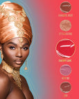 Juvia's Place, Lip Gloss Reflect Cherry Love, Red The Reds & Berries,Long Lasting Hydrating, Rich, Bright, 16 oz.