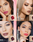 4 Pcs Matte Liquid Lip Stain Peel Off Lip Liner, Long Lasting Lip Tattoo, Waterproof & Transfer-Proof Lip Liner Peel Off Lip Gloss for All Skin Types.#00+#02+#03+#06