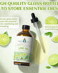 EVOKE OCCU Pure Lime Essential Oil for Diffuser, Aromatherapy, Hair and Candles Making - 4 Fl Oz