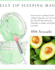 2Pc Jelly Lip Mask Overnight,Fruity Avocado Collagen-Avocado