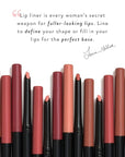 LAURA GELLER NEW YORK Modern Classic Lip Liner, Luxurious Creamy Long Lasting Lip Liner, Prevents Feathering and Fading, Purely Pink