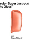 Revlon Super Lustrous Lip Gloss, Non-Sticky, Hydrating, High Shine Finish, 215 Super Natural, 0.13 oz