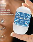 Fresh Kidz Roll On Deodorant for Kids and Teens - Baking Soda and Aluminum-free 24 Hour Protection for Sensitive Skin - Boys "Blue" 1.86 fl.oz.
