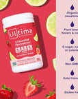 Ultima Replenisher Mocktini Electrolyte Drink Mix – Strawberry Margarita, 90 Servings – Hydration Powder with 6 Electrolytes & Trace Minerals – Keto Friendly, Non-GMO & Sugar-Free Electrolyte Powder