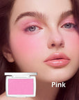 Pink Powder Blush Palette, Matte Powder Makeup Blush for Cheeks, Natural Glow Face Blush Contour Palette, Lightweight,Smooth, Highly Pigmented Buildable Color, Long-lasting All-Day Face Enhancing-Pink