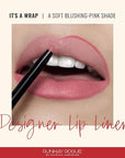 Runway Rogue Designer Liner Lip Pencil, Matte Blush-Pink Lip Liner Pencil and Lip Liner Sharpener, ‘It’s a Wrap’