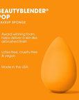 Beautyblender® | Pop Beauty Blender Makeup Sponge, Super-Soft Foam Easily Blends Foundations, Powders & Creams, Made in USA, Reusable, Washable, Streak Free Application, Vegan, Cruelty Free