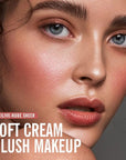 KIMUSE Soft Cream Blush Makeup, Liquid Blush for Dewy Finish
