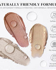 Classic 3PCS Neutral Eyeshadow Stick Makeup Set, Metallic Shimmer Matte Cream Eye Shadow Eyeliner Brightener Pencil Crayon - D1