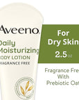 Aveeno Daily Travel Essentials Gift Set with Daily Moisturizing Lotion, Daily Moisturizing Body Wash, Calm + Restore Makeup Removing Wipes, & Calm + Restore Oat Gel Moisturizer, 4 items