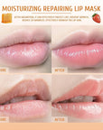 4Pcs Honey Strawberry Lip Balm Honey Exfoliator