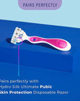 Schick Hydro Silk Shave Cream & 24-Hour Moisturizer | Pubic Hair Shave Cream for Women and Bikini Area Moisturizer, Shaving Cream for Women Sensitive Skin, 8 fluid oz